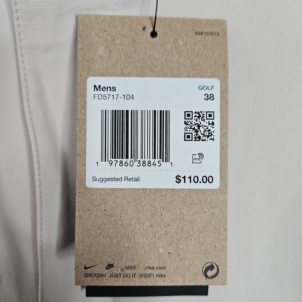 Nike Golf Mens Ankle Length Standard Fit Pants Light Bone FD5717-104 Size 38 New - Picture 3 of 9